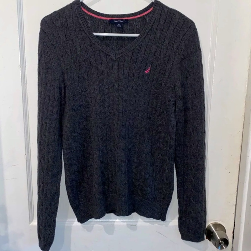 Nautica women's cable knit sweater medium
